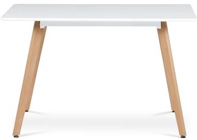 Étkezőasztal 120×80 cm, MDF, Fehér. DT-313 WT