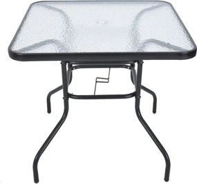 Kerti asztal ZWMT 80 x 80 cm fém üveglappal