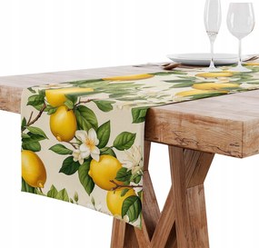Futófelület Abrosz Asztalra Konyhába Nappaliba Matt Sima 40x220 Citrom