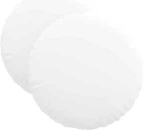 vidaXL Ülőpárnák 2 pcs Fehér Ø40 x 13 cm szövet