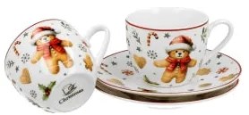 Karácsonyi porcelán kávés csésze + alj két személyes szett díszdobozban Christmas Cuties