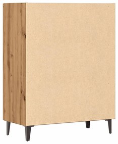 kézműves tölgy színű szerelt fa tálalószekrény 70 x 34 x 90 cm