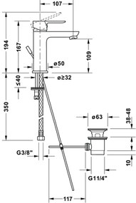 Duravit DC1023001046 - Mosdócsaptelep + leeresztő szelep D-CODE matt fekete