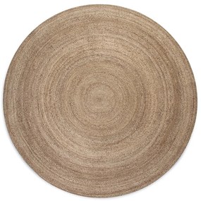 Natúr színű kétoldalas kerek juta szőnyeg ø 140 cm Braided Grey – Hanse Home