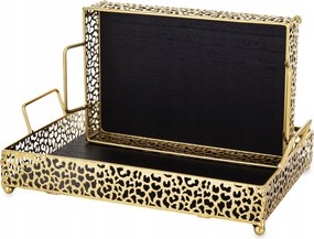 Glamour kollekció 2 db-os fém tálca szett arany