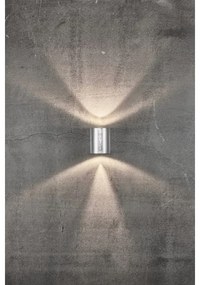 Nordlux - LED kültéri fali lámpatest CANTO 2xLED/6W/230V IP44 ezüstszínű