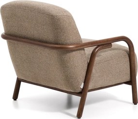 Szürkésbarna zsenília fotel Sylo – Kave Home