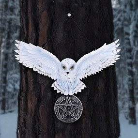 Owl Talisman bagoly figura, nagy medál a Nemesis Now cégtől Angliából