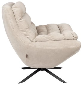 Fehér bársony fotel Vince – Dutchbone