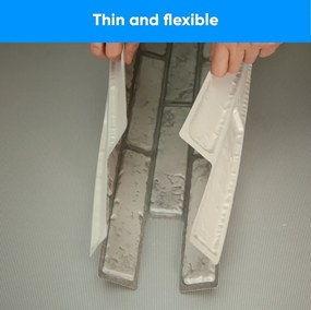 3D PVC falpanel Világosszürke tégla mintás