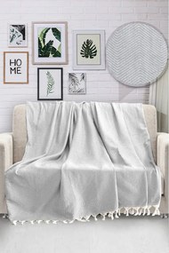 HN világosszürke pamut ágytakaró, 170 x 230 cm - Viaden