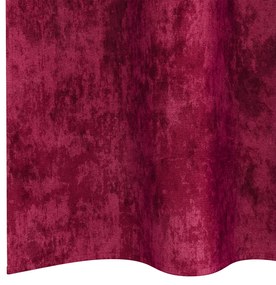 bársonyfuggonyok 2 db Szemfüggönnyel Burgundi vörös 225x140 cm