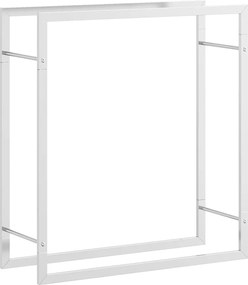 vidaXL rozsdamentes acél tűzifatároló 80x28x86 cm