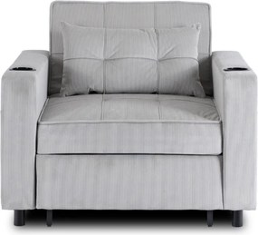 Dönthető fotel szürke kord kárpittal – SOLOR