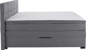 Boxspring ágy, 180x200, szürke, APRIL