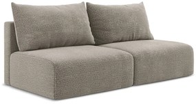 Bézs kinyitható-tárolóhelyes kanapé 216 cm Kalena – Makamii