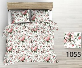 Fakéreg párnahuzat 50x60 fehér bordó peonie virágok cipzáras