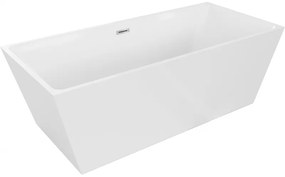 Mexen Lita, szabadon álló kád 170 x 75 cm, fehér, króm túlfolyó, 52121707500-01