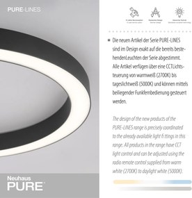 Paul Neuhaus modern mennyezeti lámpa pure-lines antracit pln6309-13