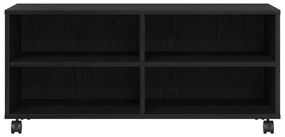 TV Szekrény Fekete 90x35x35 cm Mérnöki Fa