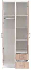 Miami gardróbszekrény 80x205 cm sonoma tölgy-fehér