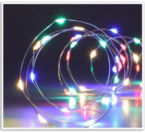 Silver lights  fényhuzal időzítővel 100 LED, színes, 495 cm