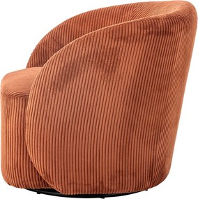 Narancssárga kordbársony füles fotel Pradi – Bloomingville