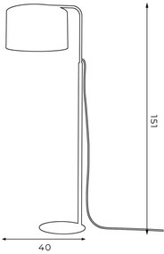 Állólámpa ARDEN 1xE27/60W/230V fehér