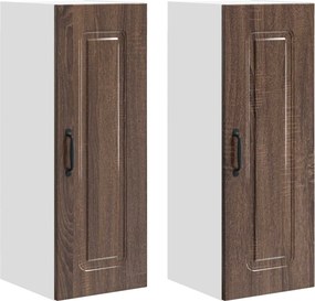vidaXL Konyhaszekrény Kalmar 2 pcs Barna Tölgy 30 x 31 x 80 cm Faanyag