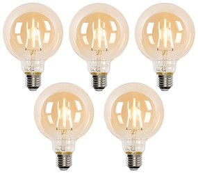 5 darabos E27 dimmelhető LED izzókészlet G95 4,9W 320 lm 2500K