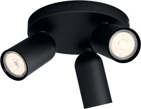 Philips - LED RGBW dimmelhető spotlámpa PONGEE 3xGU10/4,8W/230V fekete +távirányító