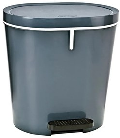 Denox Pedálos szemetes 8 l, ovális, antracit, 8 l