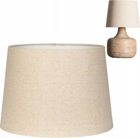 Izzólámpa Bézs 35cm Álló Lámpa Függő lenvászon boho lámpabúra
