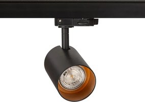 RENDL CONNOR háromáramkörös sínre fekete/aranysárga 230V LED GU10 10W