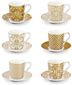 Aranyszínű porcelán csésze szett 6 db-os My Coffee – Tescoma
