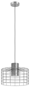 Eglo 43649 - Csillár zsinóron MILLIGAN 1xE27/40W/230V á. 38 cm ezüst