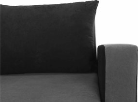 Univerzális ülőgarnitúra, szürke/fekete, PAULITA NEW