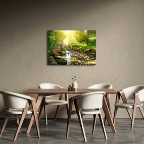 Egy folyó zöld erdőben képe (70x50 cm)