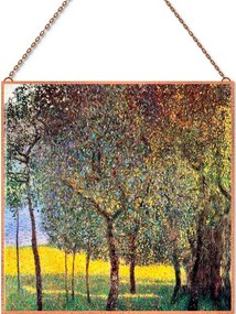 Klimt - Gyümölcsfák üvegkép, falikép