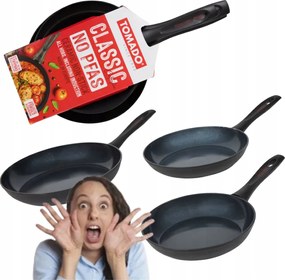 Serpenyő Szett 3DB Tapadásmentes Bevonat 3X Indukciós Serpenyő