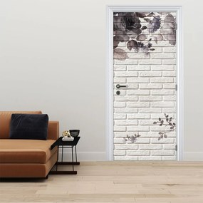 Fotótapéta ajtóra - Fal egy csokorral (95x205cm)