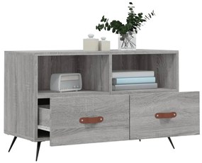 szürke sonoma színű szerelt fa TV-szekrény 80x36x50 cm