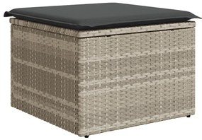 Kerti kanapé szett 8 darabos szett Szürke Rattan Kerti kanapé