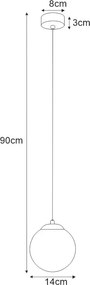 KAJA K-4910 ISLA Fekete Színű Függeszték 1xE14 10W IP20