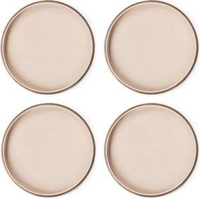 Bézs kőedény tányér készlet 4 db-os ø 22 cm Terra Rondo – Bonami Selection