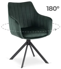Forgó Étkezőszék Zöld Színben. MUMBAI