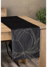 Blink12 bársony asztali futó Fekete 35x180 cm