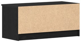 TV Szekrény 2 db Fekete Tölgy 80x35x36,5 cm Feltárt Fa