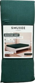 Smukee Mikrofázisos gumis lepedő 160 x 200 x 25 cm üvegzöld