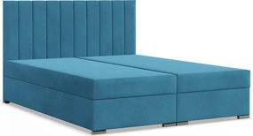 Agen ágy, bársony, 180 x 200, ágyneműtartóval, zöld